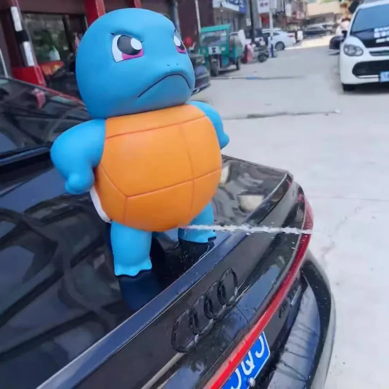 New 16cm Anime Pokemon Squirtle Will Spray Water Fun Car Accessories Ornament Big Size Proud And Cute Model Decoration Toy Gift