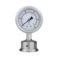 Diaphragm Pressure Gauge Stainless Steel Integrated Sanitary Vacuum Gauge 60mm 50.5 Connection-40-200°