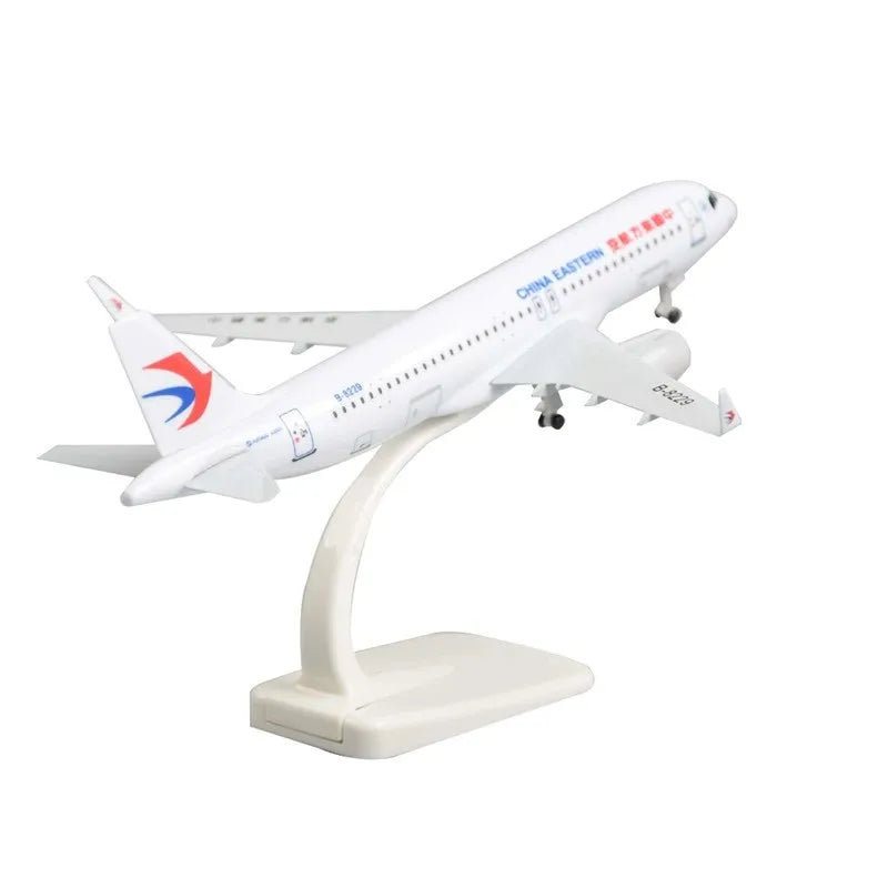 New 20cm China Eastern A320 Diecast Metal Static Simulated Miniature Airplane Model with Stand for Collections and Displays