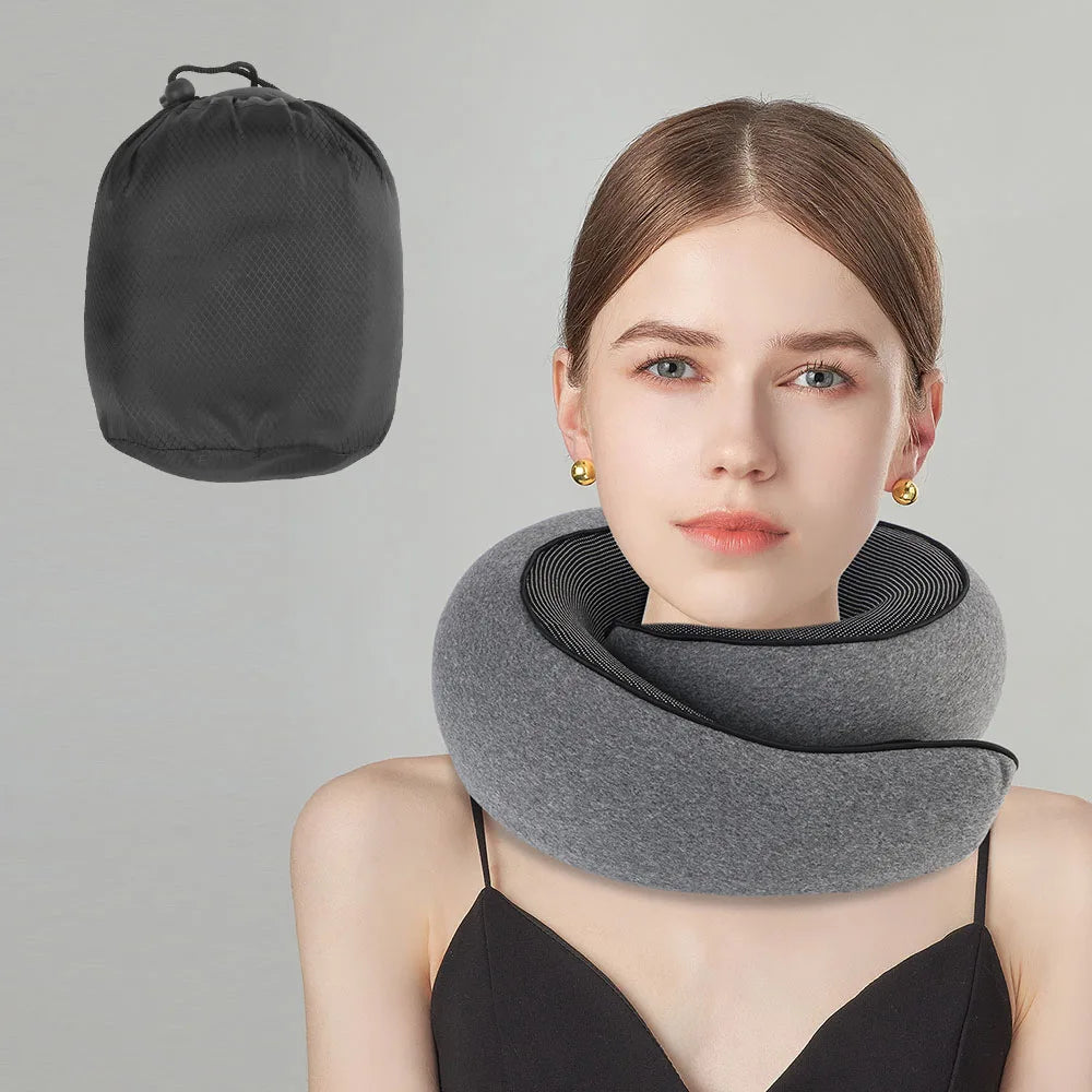 Travel Neck Support Soft Noon Break Sleep Pillows Memory Foam Snail Pillow Travel Neck Pillow Portable U-shaped Pillow