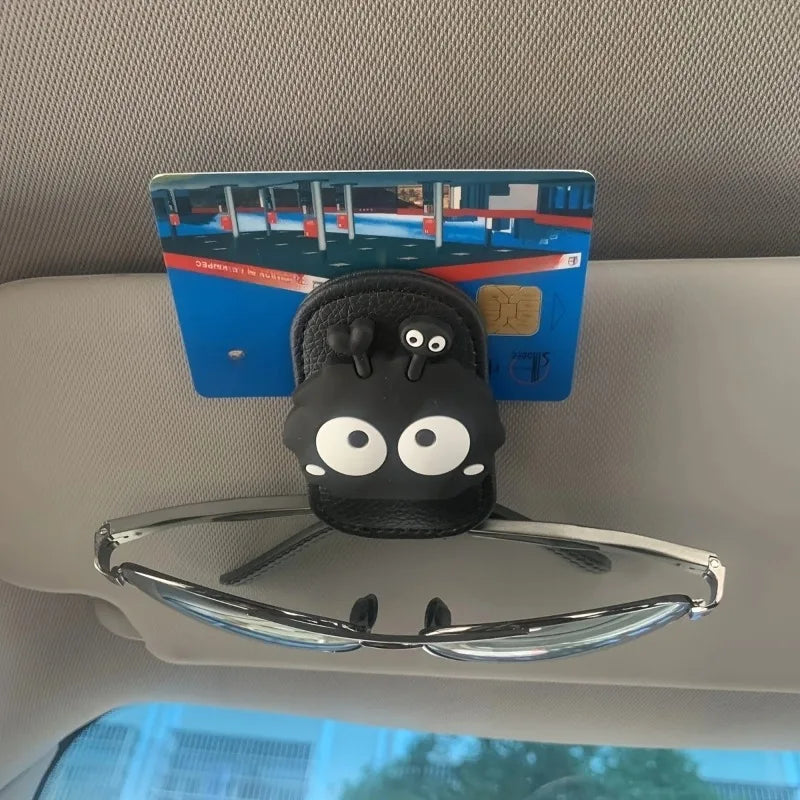 1PCS Cute Car Glasses Clip Car Visor Storage Rack Multifunctional Creative Magnetic  Car Sunglasses Holder Eye Glasses Case
