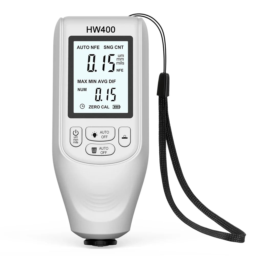 HW-400Car Paint Meter Paint LCD Thickness Gauge Car Coating Thickness Meter for Used Car Buyers Paint Thickness Meter Gauge Auto