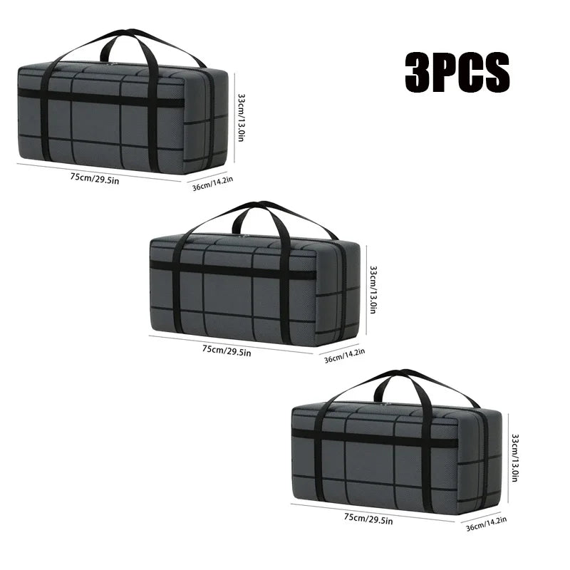 1pc Large-capacity Hand-held Clothes Storage Bag Foldable Dust-proof Non-woven Fabric Packing Bags Bedroom Wardrobe Organizer