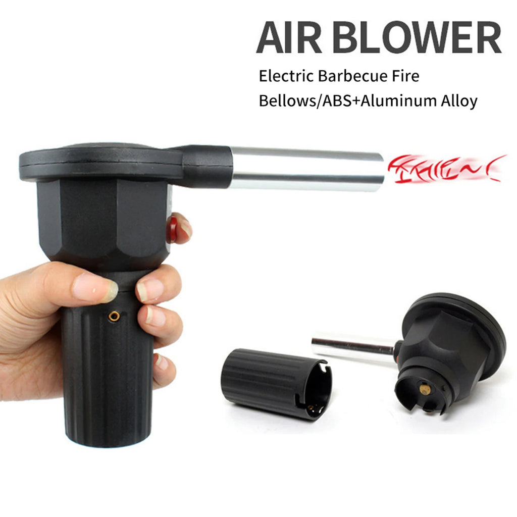 Portable Battery Powered BBQ Fan Air Blower for Outdoor Camping Picnic Charcoal Grill Barbecue