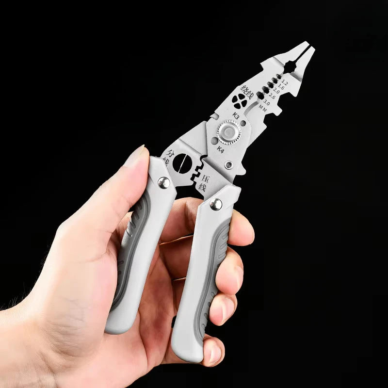 Crimper Cable Cutter Adjustable Automatic Wire Stripper Multifunctional Stripping Crimping Pliers Terminal Hand Tool