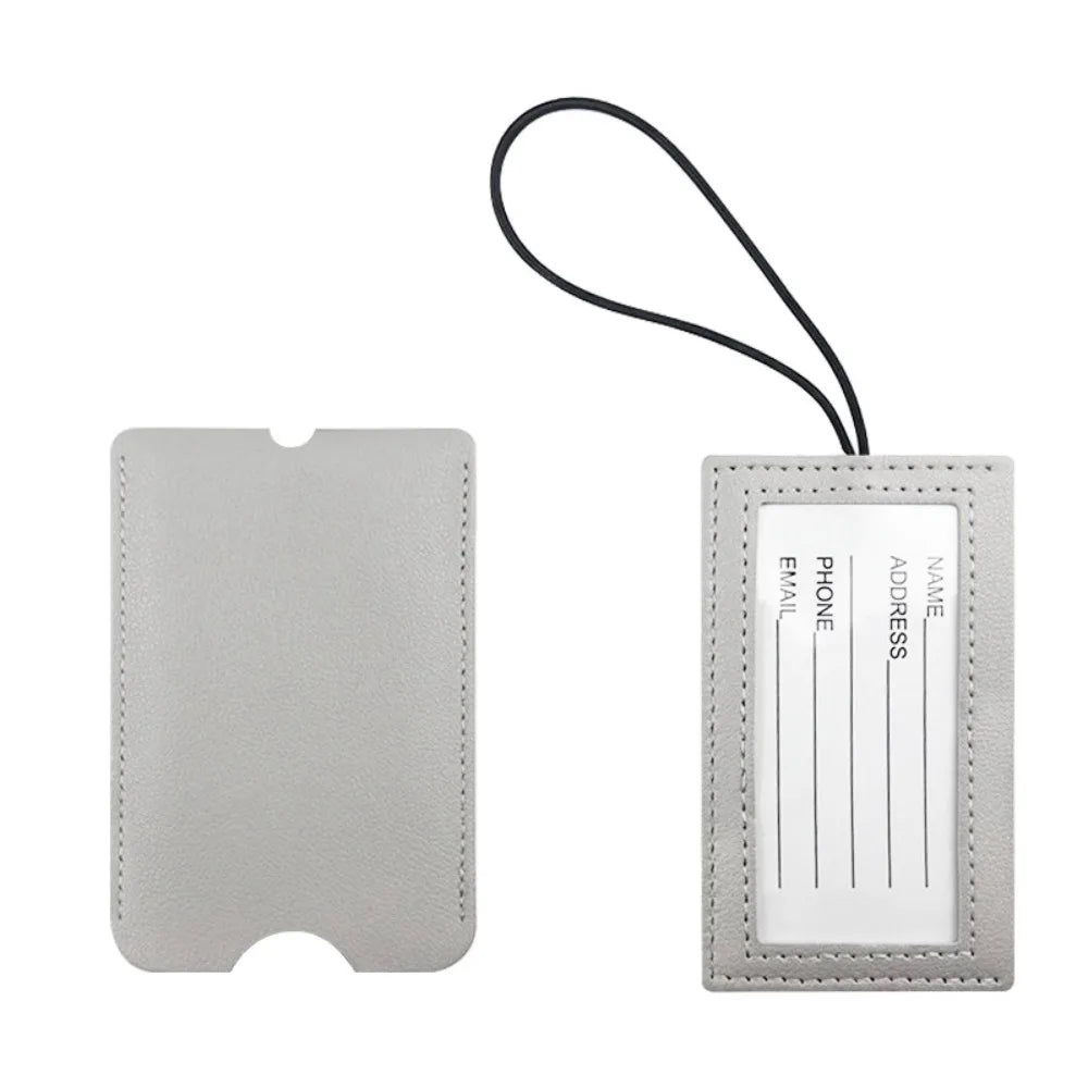 PU Leather Pull out Luggage Tag Backpack Accessories Red Color Name ID Address Tags Soft Luggage Label Straps Travel Accessories