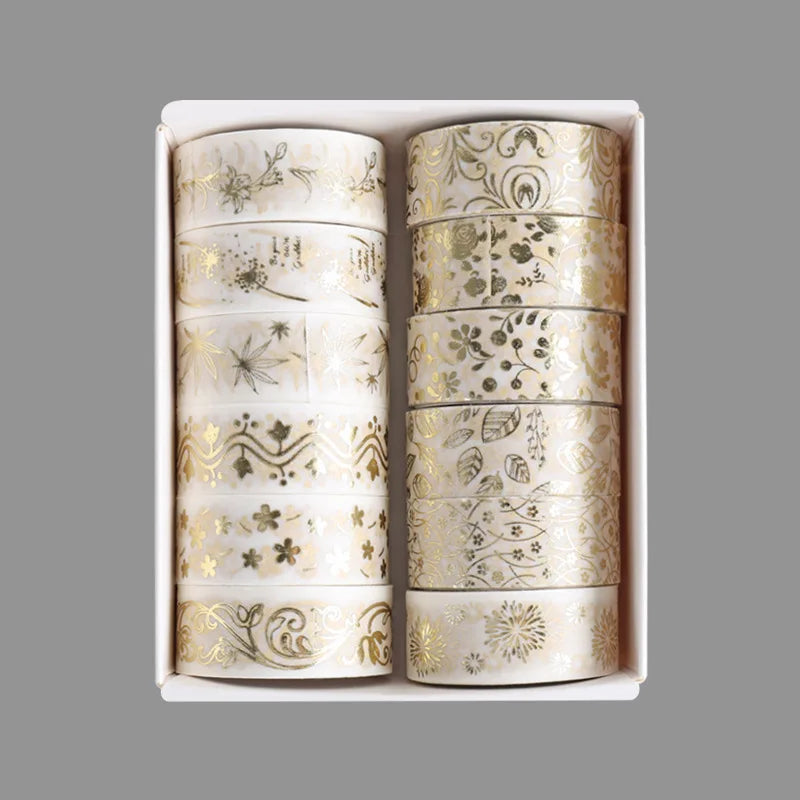 12Pcs/Set Japanese Style Washi Tapes Masking Tape Washi Stickers Scrapbooking Adhesive DIY Decorative Stationery School Supplies