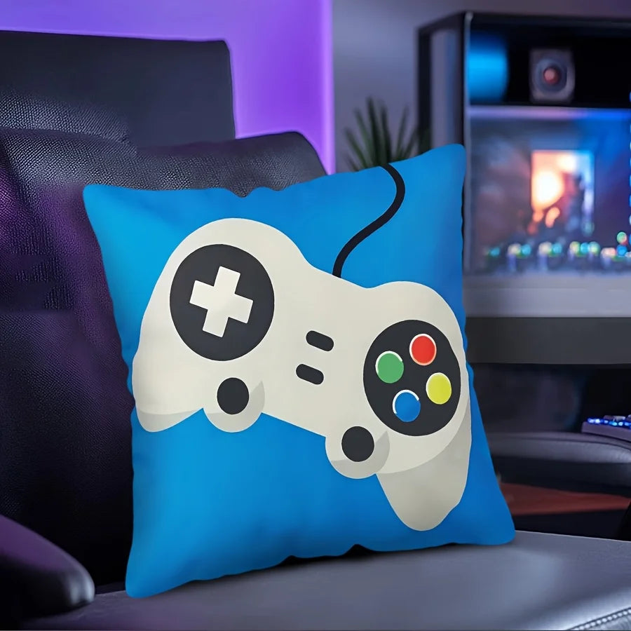 4pcs Retro video game theme digital printing pillow cover Short plush Suitable living rooms bedrooms sofas throw cushion cover
