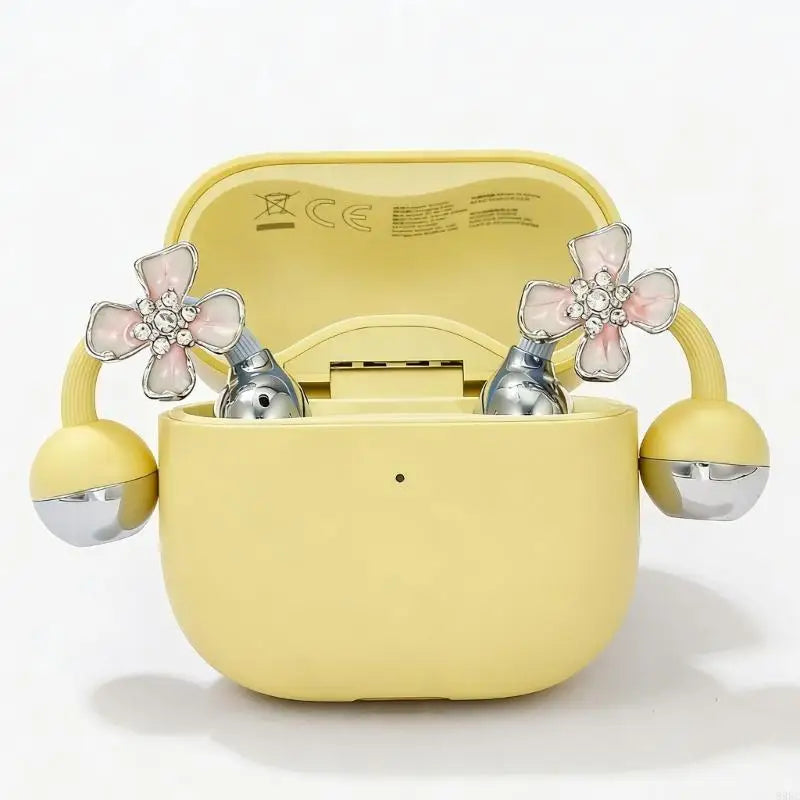 Flower Design Headphone Rhinestones Buckles Clip On Ear Hook Accessory For FreeClip 1 2 Headphones Adornment 896C