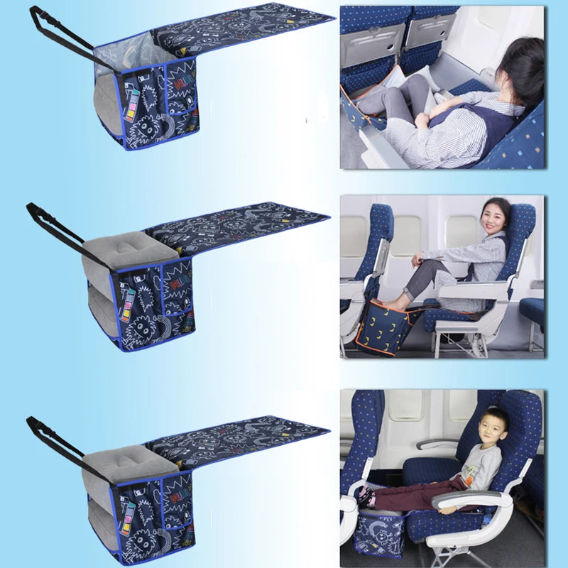 Travel Sleeping Bed For Baby Kids Adult Fabric Pat And Three Inflatable Pillow Combination High Speed Air Plane Bus All Can Use