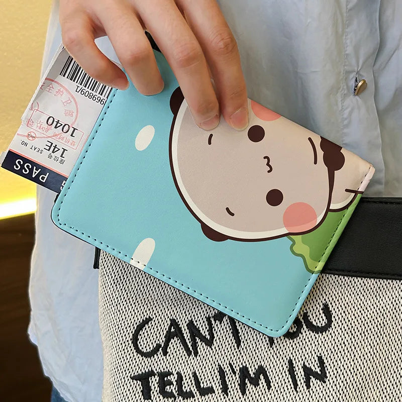 New Cartoon Cute Passport Holder Multifunctional Card Holder Documents Package Passport Wallet Portable Travel Passport Cover