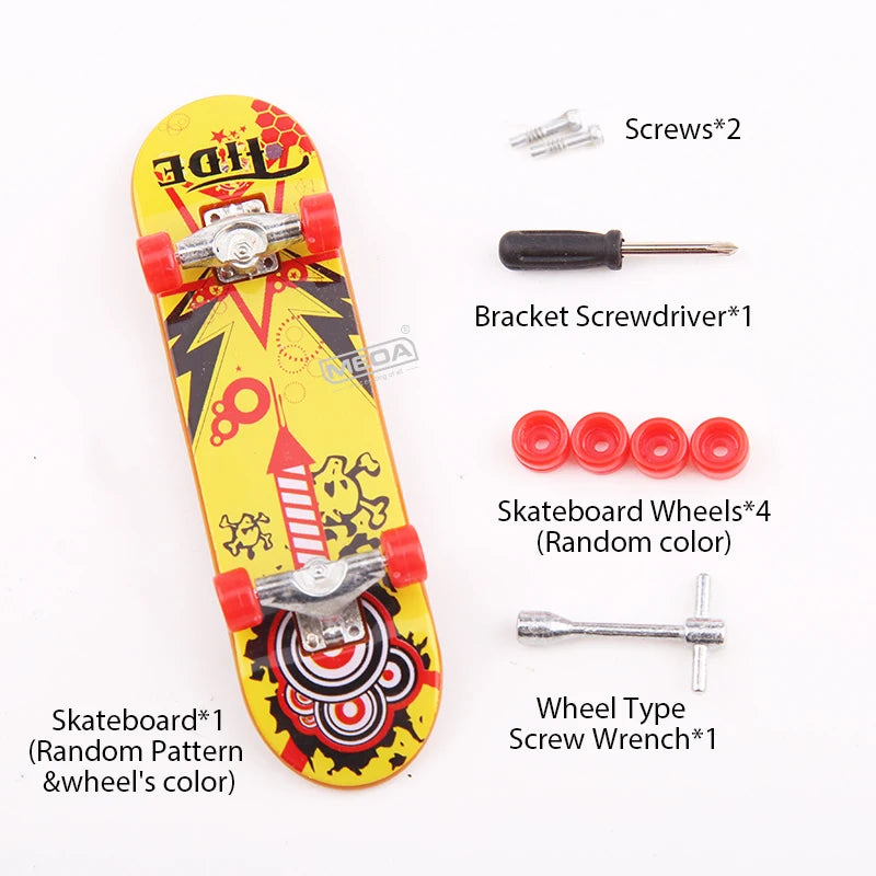 Profession Finger Boarding DIY Ramp Park Finger Scooter Finger Skateboard with Metal Bridge Skate Trucks Kid Pocket Toys Gift