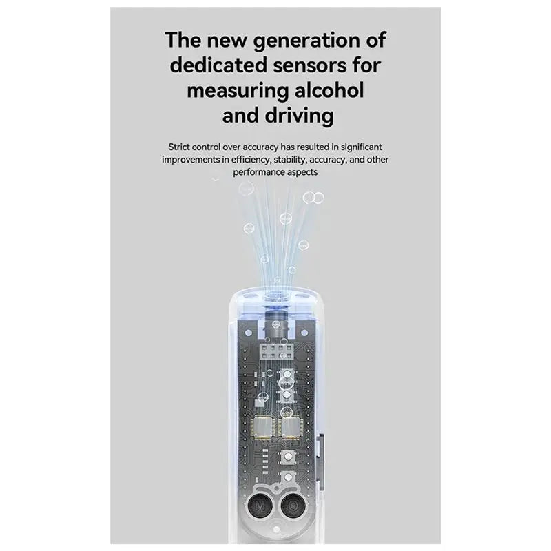 Efficient Portable Alcohol Tester Drunk Driving Alcohol Tester High-Precision Breathalyzer