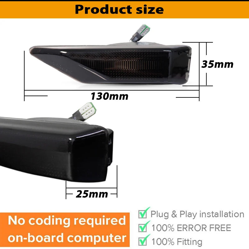 For Honda Element SC Front Bumper Side Marker Indicator Light Amber yellow Turn Signal Lamp/Driving Lights 2009-2010
