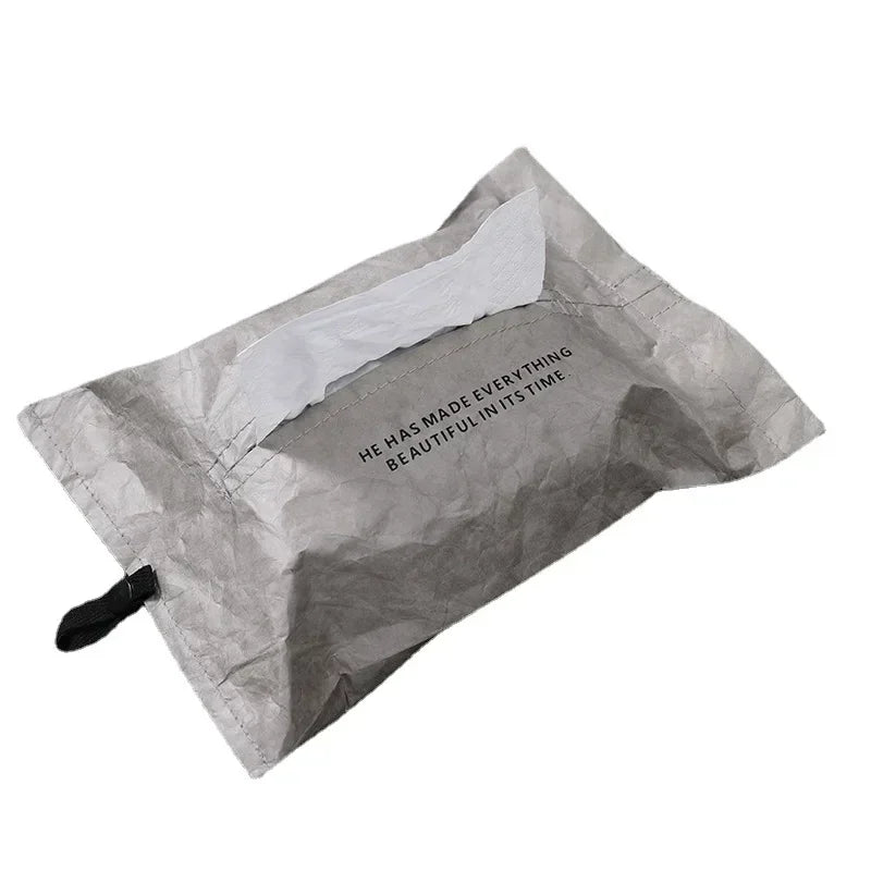 2026 Creative Tissue Box Car Tissue Holder Tissue Cover Box Textiles Cloth Storage Bag for Home and Car Use Car Accessories