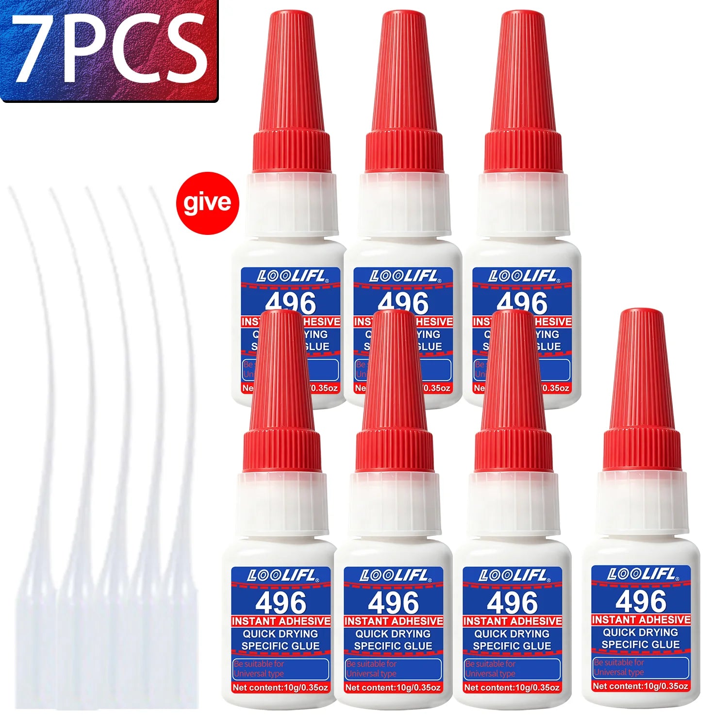 LOOLIFL 10ML Strong Adhesive Liquid Transparent Super Glue Instant Quick-Drying For Bond Plastic Wood Metal Crafts Repair Tools