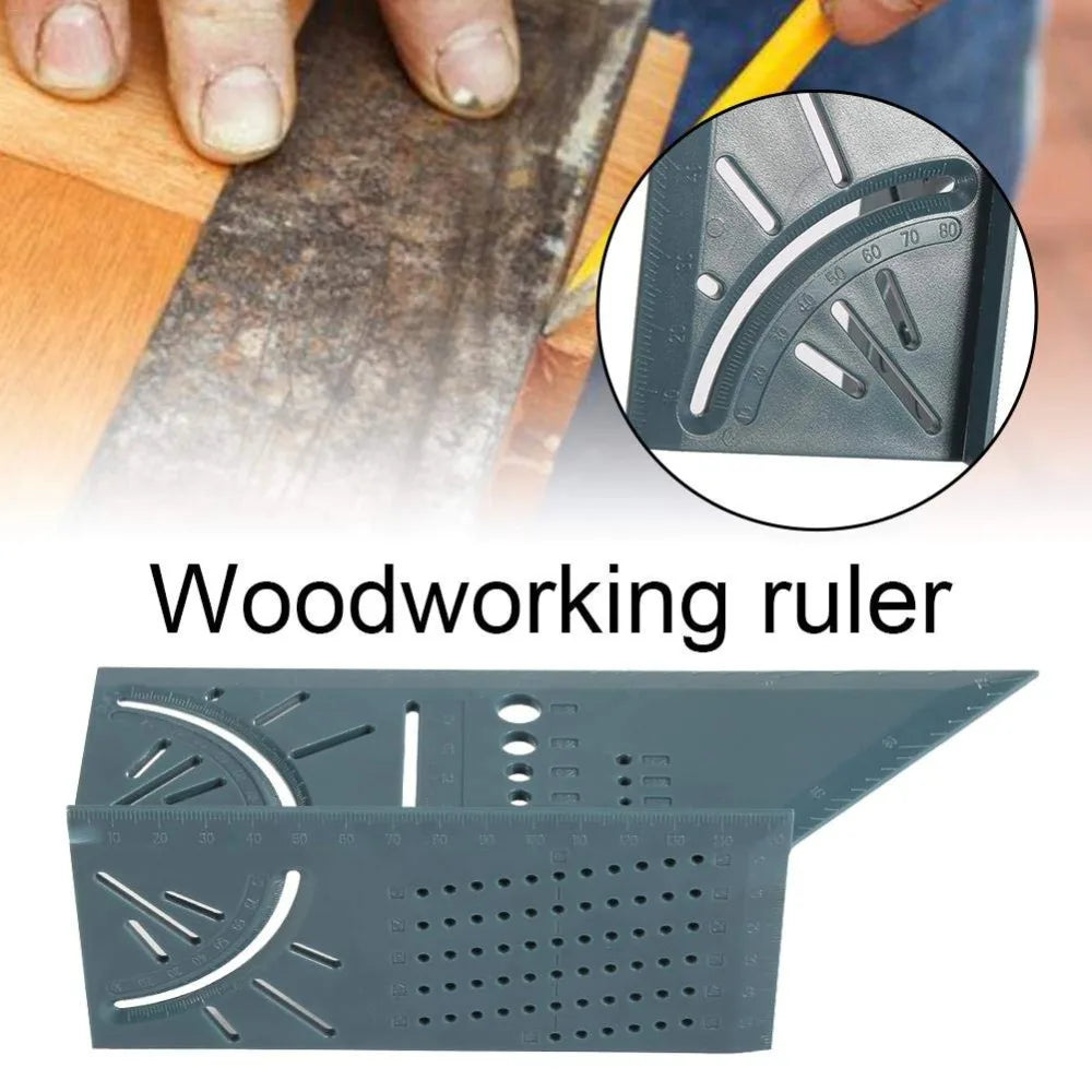 Plastic Woodworking 3D Angle Ruler Woodcraft Scriber T-Type Multifunctional 90 Degree Ruler Angle