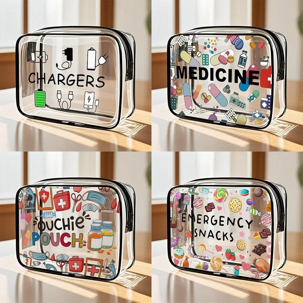 Trendy Large Capacity Makeup Bag Visible Portable Cosmetic Bag Multi-functional Lightweight Travel Organizer for Women