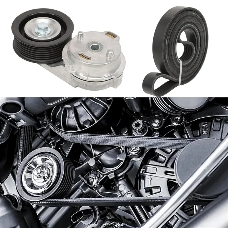 Well 38382 Drive Belt Tensioner Pulley Kit For Dodge Ram 1500 2500 3500 Years 2003-2008-Includes 53032130AA 53032130AC 38058