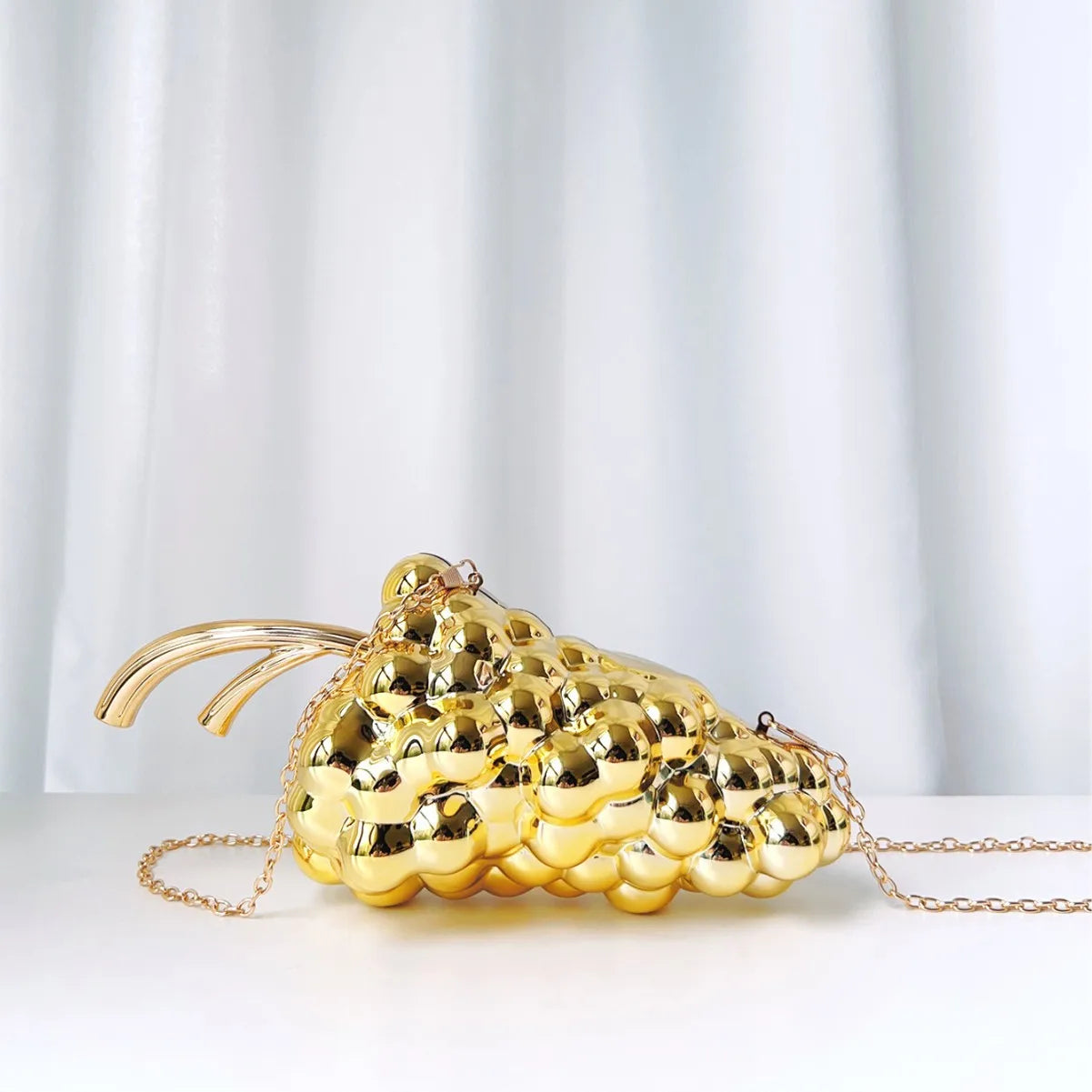 2026 New Fruit Electroplating Dinner Bag Premium Special-shaped Bag Grape Chain Oblique Span Bag