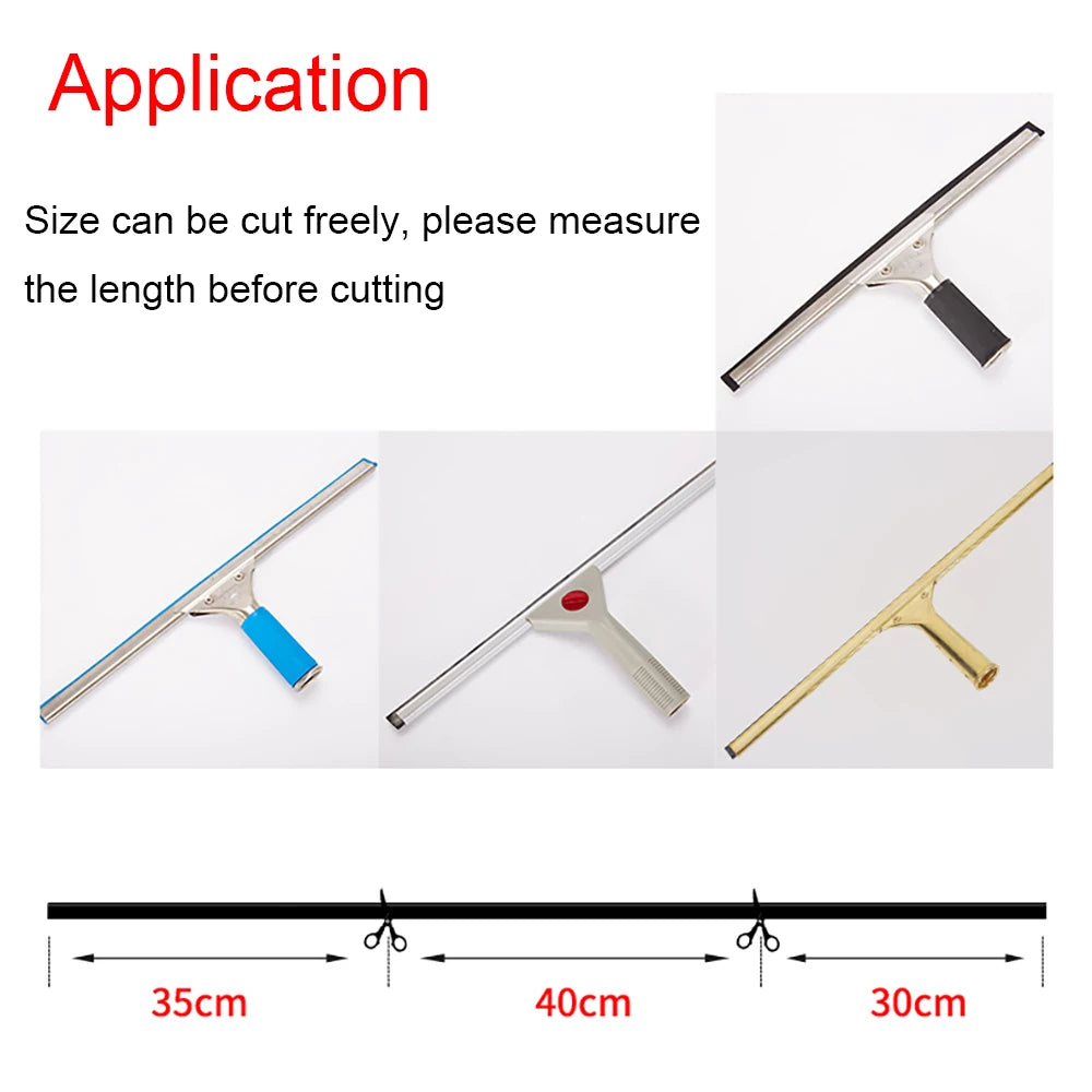 105cm Window Squeegee Refills Replacement Blade Rubber Part Shower Cleaner Bathroom Glass Household Cleaning Tools