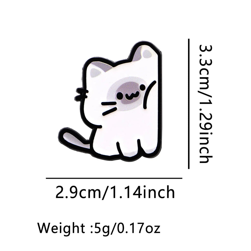 Iced Coffee Quotes Enamel Pin Cartoon Cat Brooches For Women Collar Lapel Pin Dog Badges Party Gifts Clothing Accessories