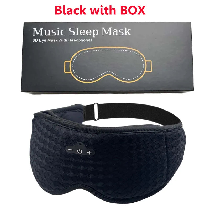 Bluetooth Sleeping Headphones 3D Eye Mask Travel Music Play Soft Elastic Breathable Stereo Music Earphones with HD Microphone