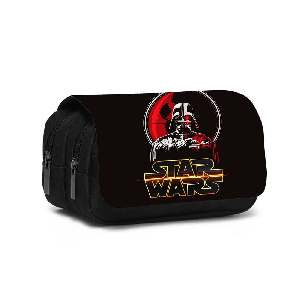 Star Wars Movie Double layered Pencil Case Large Capacity Stationery Organizer Bag for Boy Girls and Students Pen Bag