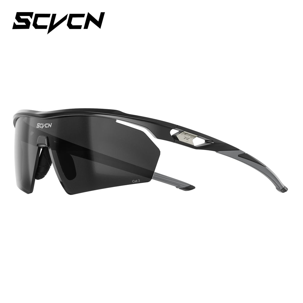 Scvcn Photochromic Hiking Sunglasses UV400 Outdoor Sports Trendy Design Cycling Running Baseball Glasses Lightweight Eyewear