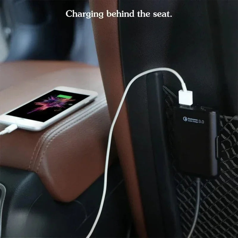 QC 3.0 Quick Charge USB Quick Charge 3.0 Car Charger for Front & Back Car Cigarette Lighter Chargers 4 USB Ports Vehicle Charger