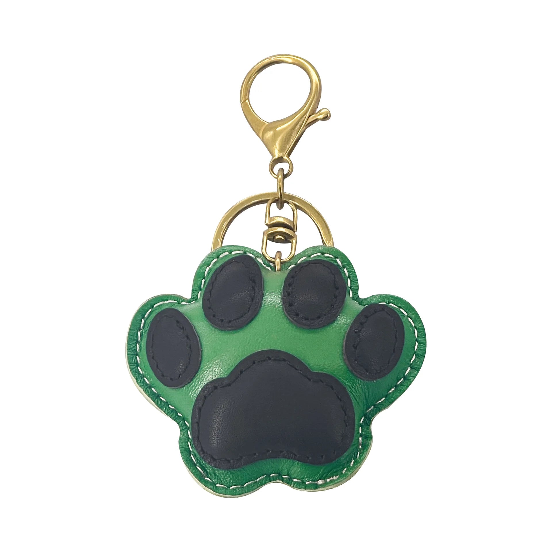 New Cute Cat Paw Key Ring Cow Leather Handbag Pendant Trendy Luggage Bag Accessories cat Footprint For Women and Men