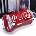 New Y2K Classic Print Barrel Crossbody Bag Women Fashion PVC Transparent Shoulder Bag Funny Soda Can Shape Purse Fast Shipment