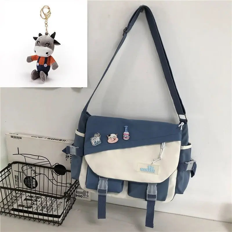 Nylon Handbags Shoulder Bag Large Capacity Crossbody Bags for Teenager Girls Men Harajuku Messenger Bag Student School Bags Sac