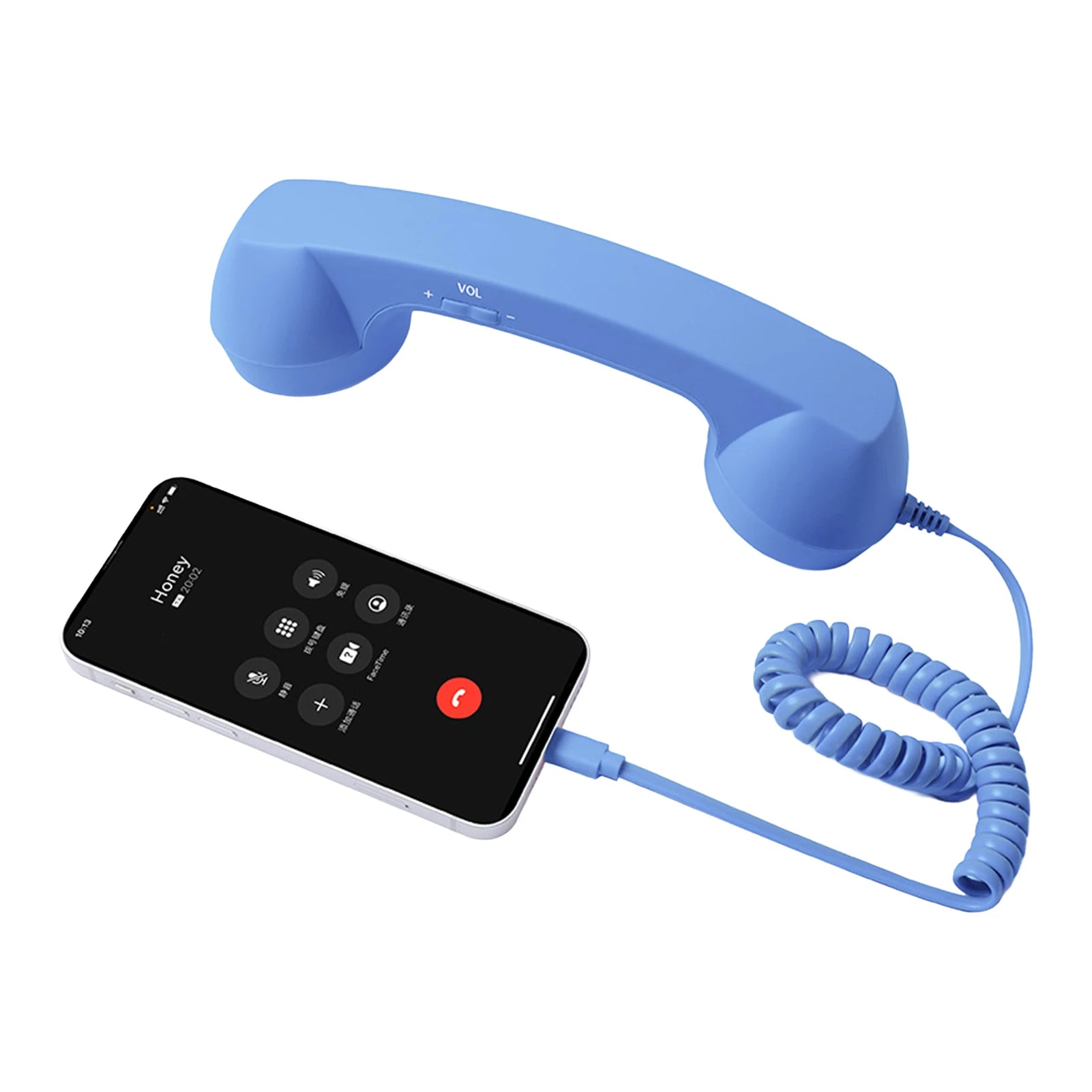 Type-C Retro Phone Handset Microphone for Android Plug and Play Wired Headset for Voice Chat Live Streaming Clear Sound