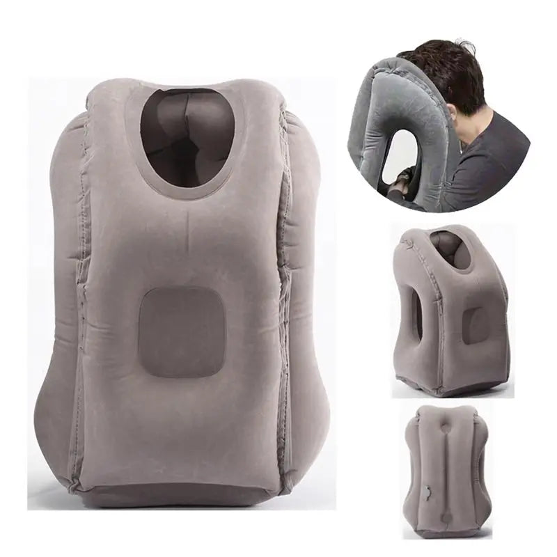 New Pattern Inflatable Travel Pillow Portable Chin Support Neck Pillow Nap Support Pillow Rest Support Pillow
