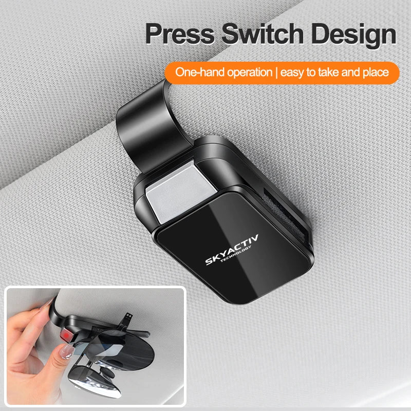 Car Sunglasses Holder Eyeglass Hanger Clip For MAZDA 3 6 CX-30 Axela MX-5 CX-5 Atenza CX-3 CX9 CX-60 MPS 2025 Car Accessories