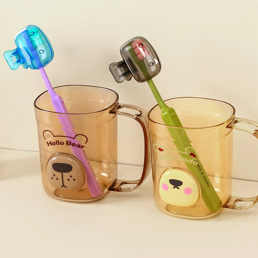 Toothbrush Storage Clip Travel Essential Toothbrush Protective Cap Portable Plastic Toothbrush Box