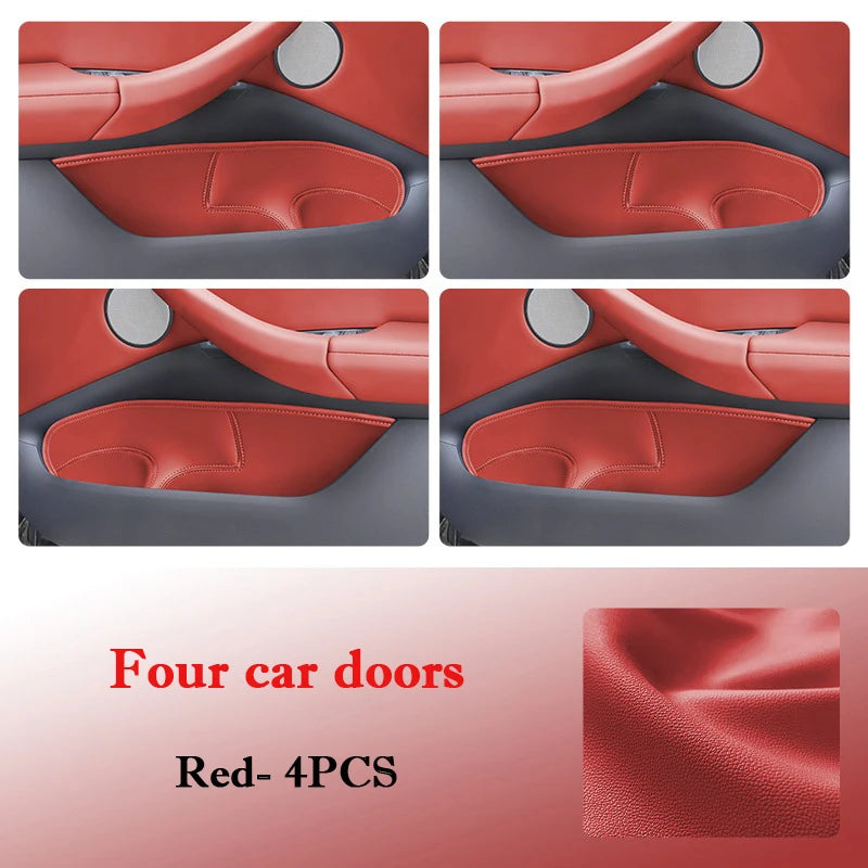 For BMW X3 iX3 2018 - 2025 Car Door Slot Storage Box Leather Protective Pad Cover Glove Box Storage Barrel Interior Accessories