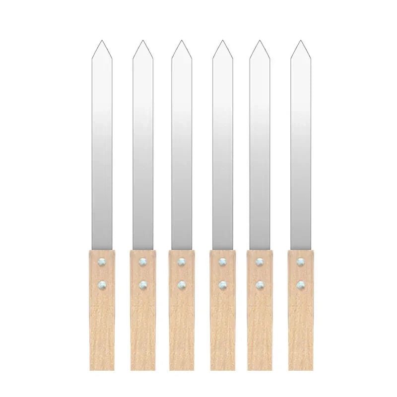 8/9 Inch Wide Flat Kebab Maker Kebab Skewers Stainless Steel BBQ Barbecue Kebob Skewer Row for Brazilian Koobideh Persian