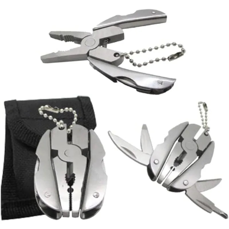 Mini Lightweight Multifunctional Turtle Back Pliers Portable Beetle Pliers Folding Pocket Tool for Outdoor Hiking & Keychain Use