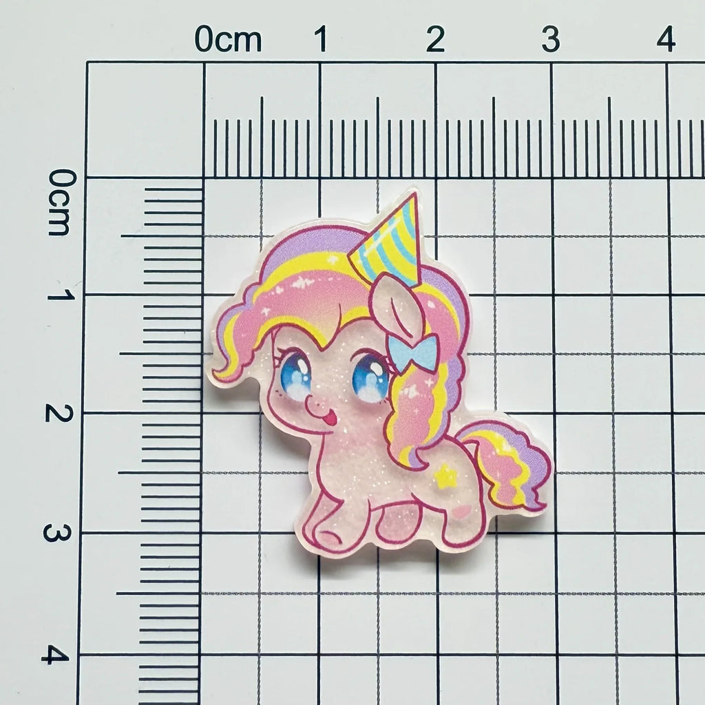10pcs Cartoon Cute Super Q Pony Acrylic Hair Clip Side duckbill Clip Girl Headwear Small Broken Hair Hairpin