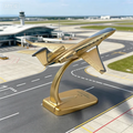 1:200 Scale 16cm G650er Golden Business Aircraft Diecast Alloy Finished Airplane Prototype With Base Collection Display Toys