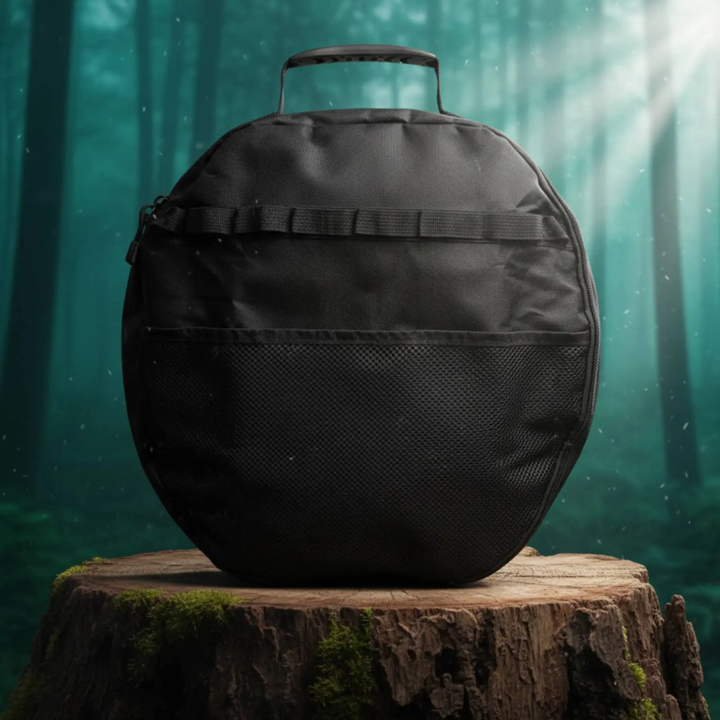 Bbq Pan Organizer Bag Thickened Round Pan Bag Grill Plate Carry Case Portable Baking Tray Carry Case Scratch-Resistant