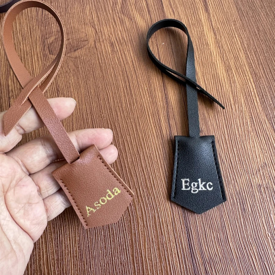 Free Customizable letter new PU leather bag accessories multi-color personalized luggage tag pendant in stock boys and girls