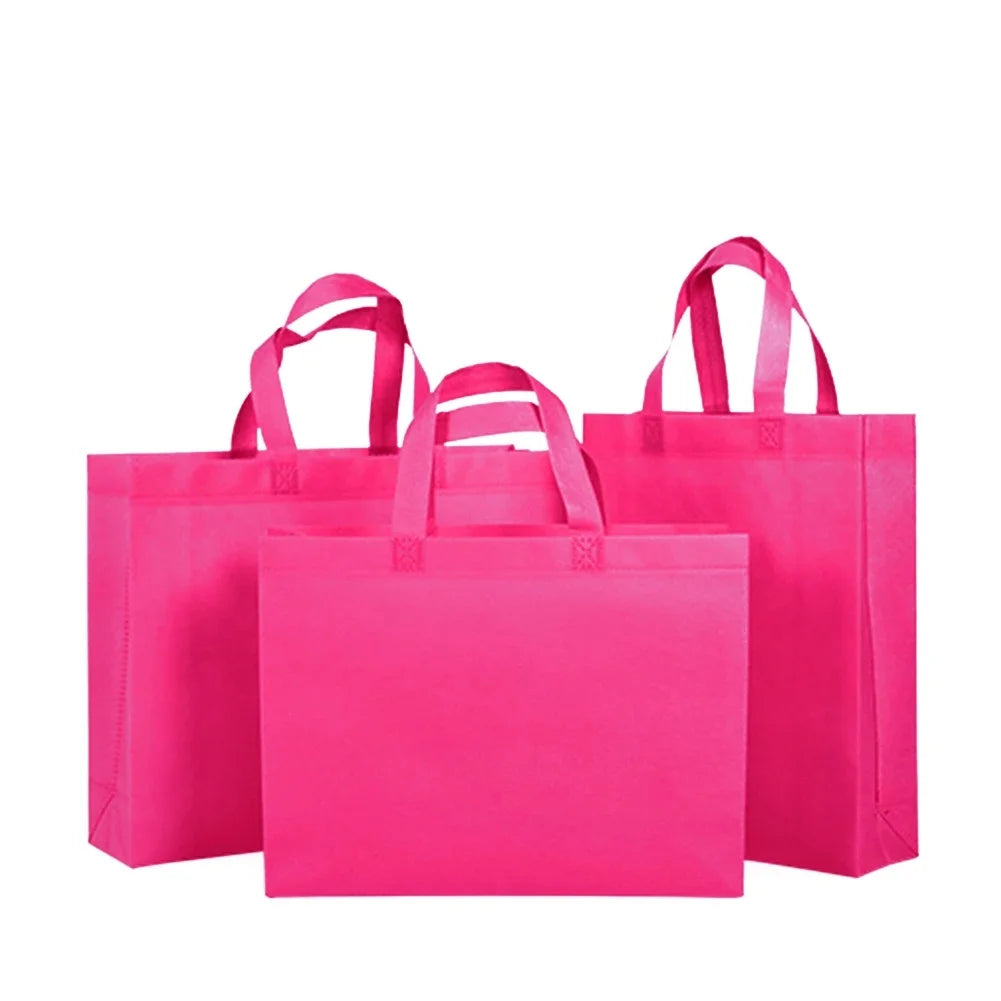 10PCS Thickened Nonwoven Tote Bags Wholesale Customized LOGO ECO-friendly Clothes Shoes Packaging Bags Gift Bags Shopping Bags