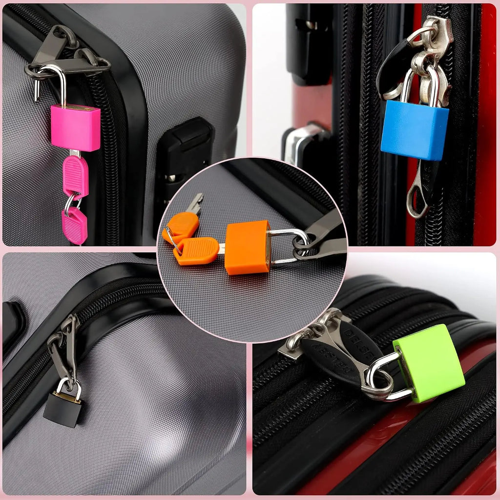 4 Pcs Suitcase Locks with Copper Keys Protect Your Belongings with Set of 4 Mini Padlocks Locks for Suitcases Backpacks