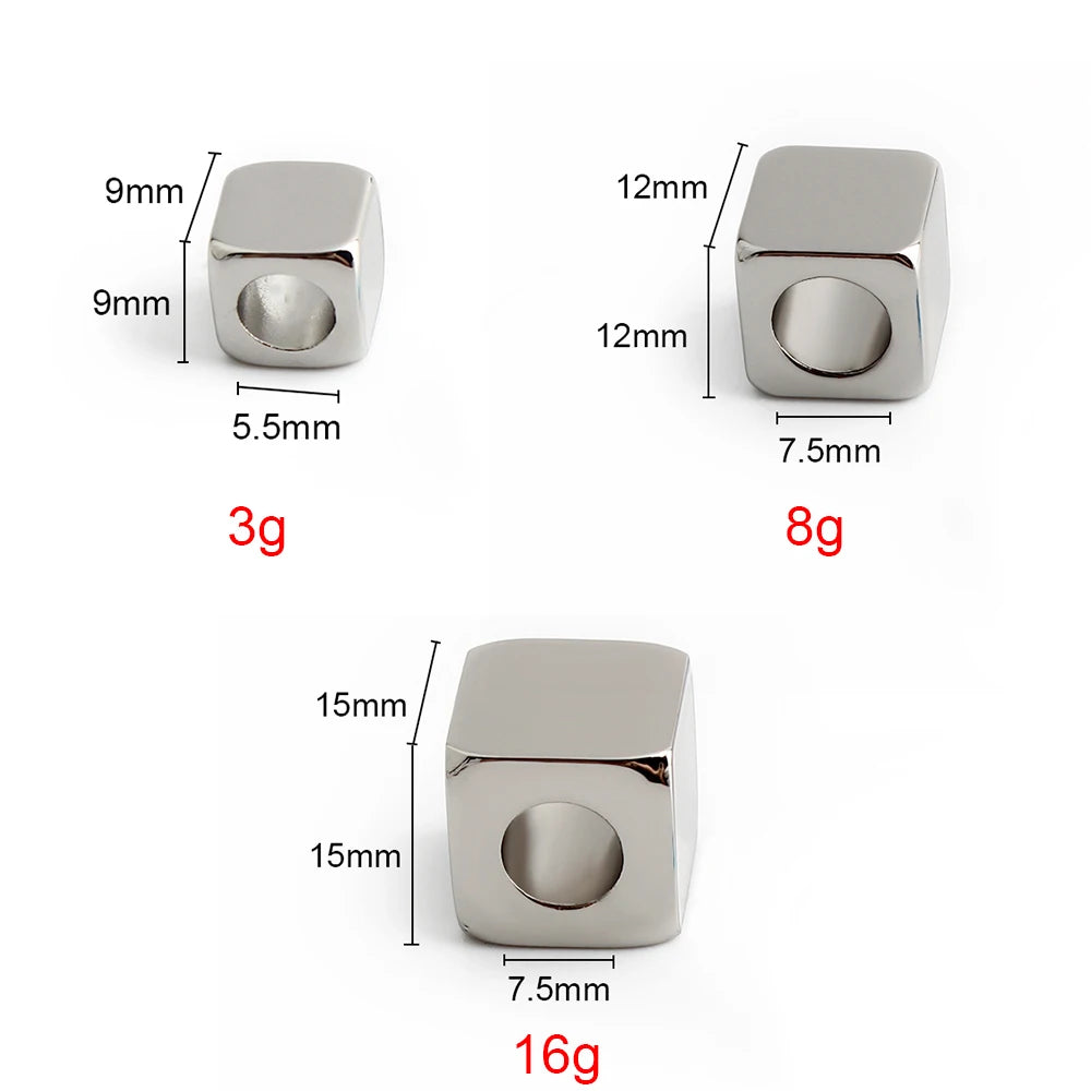 5/50/100PCS 9mm,12mm,15mm Zinc alloy Square Shape Hollow Spacer Beads For DIY Making Bracelet Necklace Chain Gift Decoration