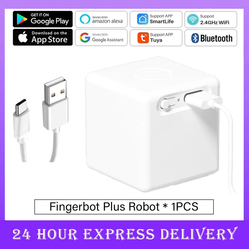 Tuya Zigbee 3.0 Bluetooth Smart Fingerbot Switch Remoter Garage Curtain Button Robot Pusher for Alexa Google Home Voice Assitant