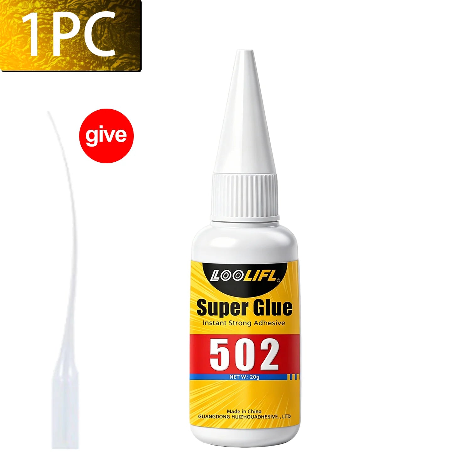 LOOLIFL 502 Super Glue Quick-drying Instant  Cyanoacrylate Adhesive Leather Rubber Glass Wood Metal Strong Bond Liquid Glue Tool