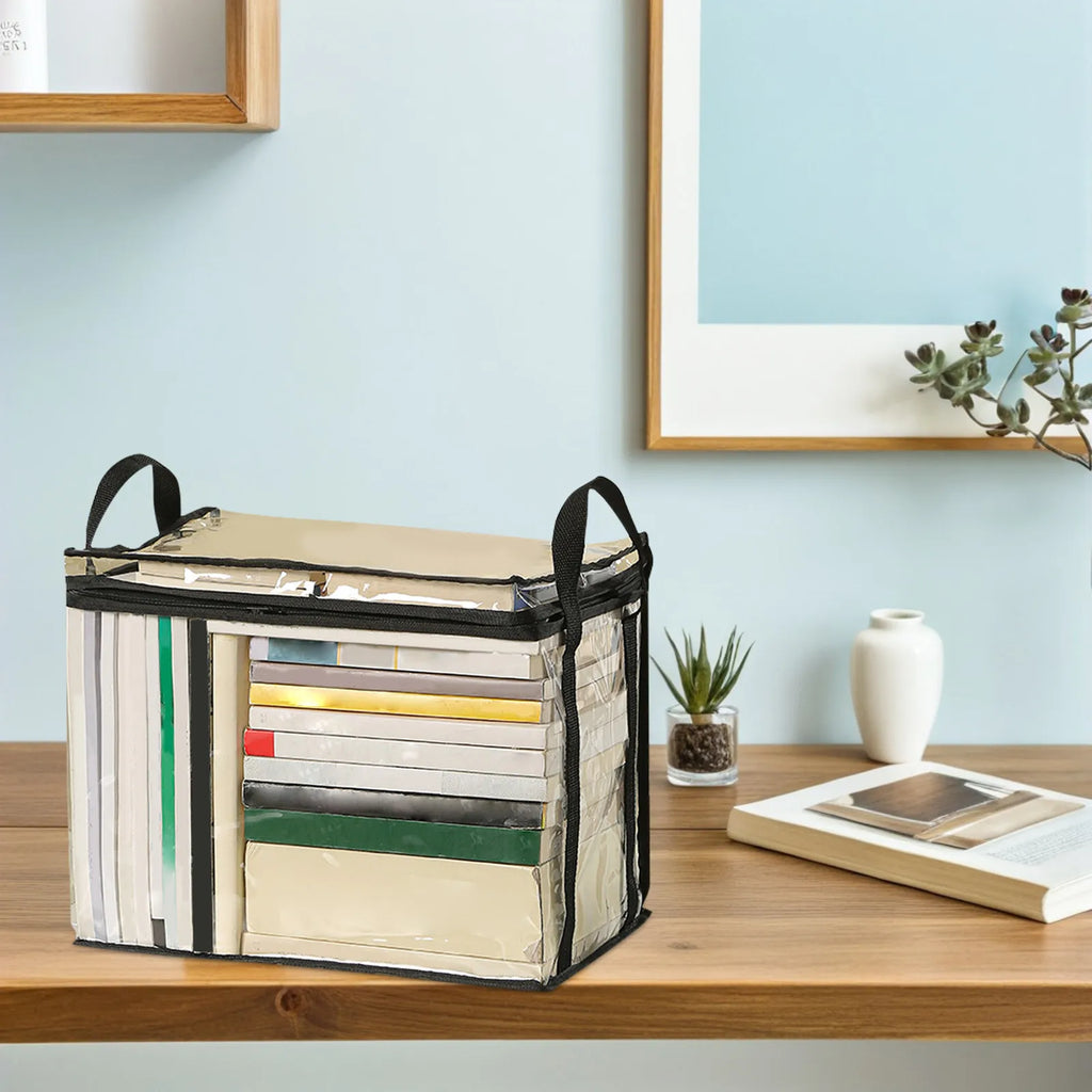 Foldable Transparent Storage Box Portable Student Book Cube Large Capacity Waterproof Clear Organizer Container